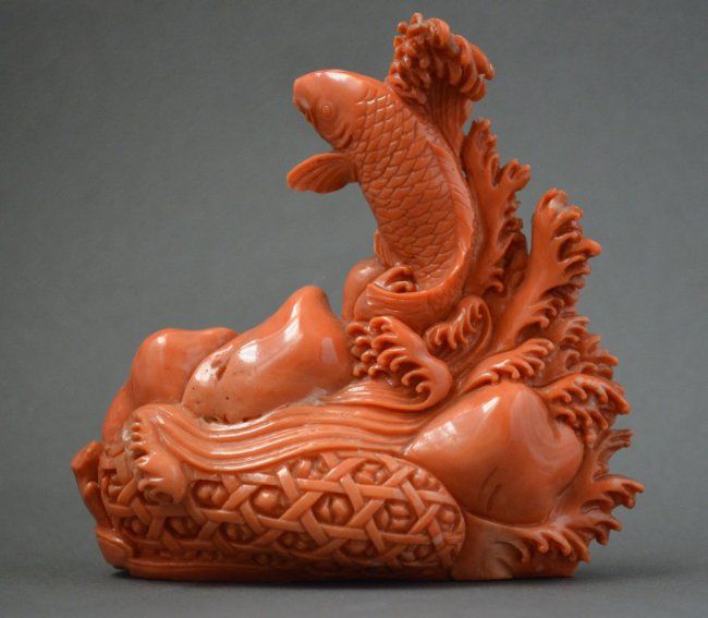 Carved Red Coral